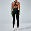 Women’s Ruched Flare Jumpsuit – Scoopback Cut