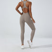 Women’s Ruched Flare Jumpsuit – Scoopback Cut